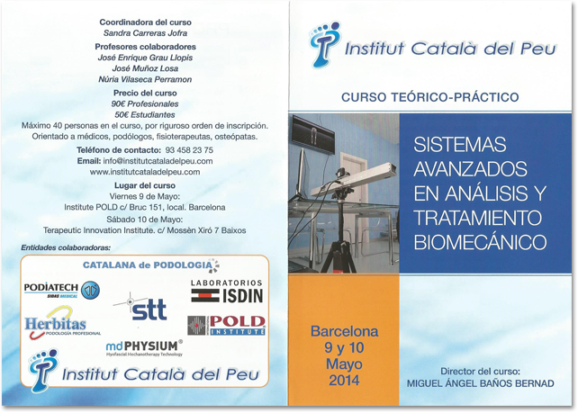 Sistemas avanzados en análisis y tratamiento biomecánico. Curso teórico-práctico.