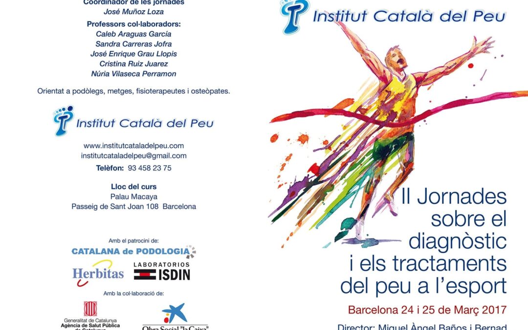 El Institut Català del Peu realiza las “II Jornadas sobre el diagnóstico y los tratamientos del pie en el deporte”.