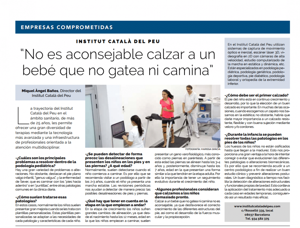 “LA VANGUARDIA”  NEWSPAPER INTERVIEWS MIQUEL ÀNGEL BAÑOS BERNAD, MANAGER OF INSTITUT CATALÀ DEL PEU.