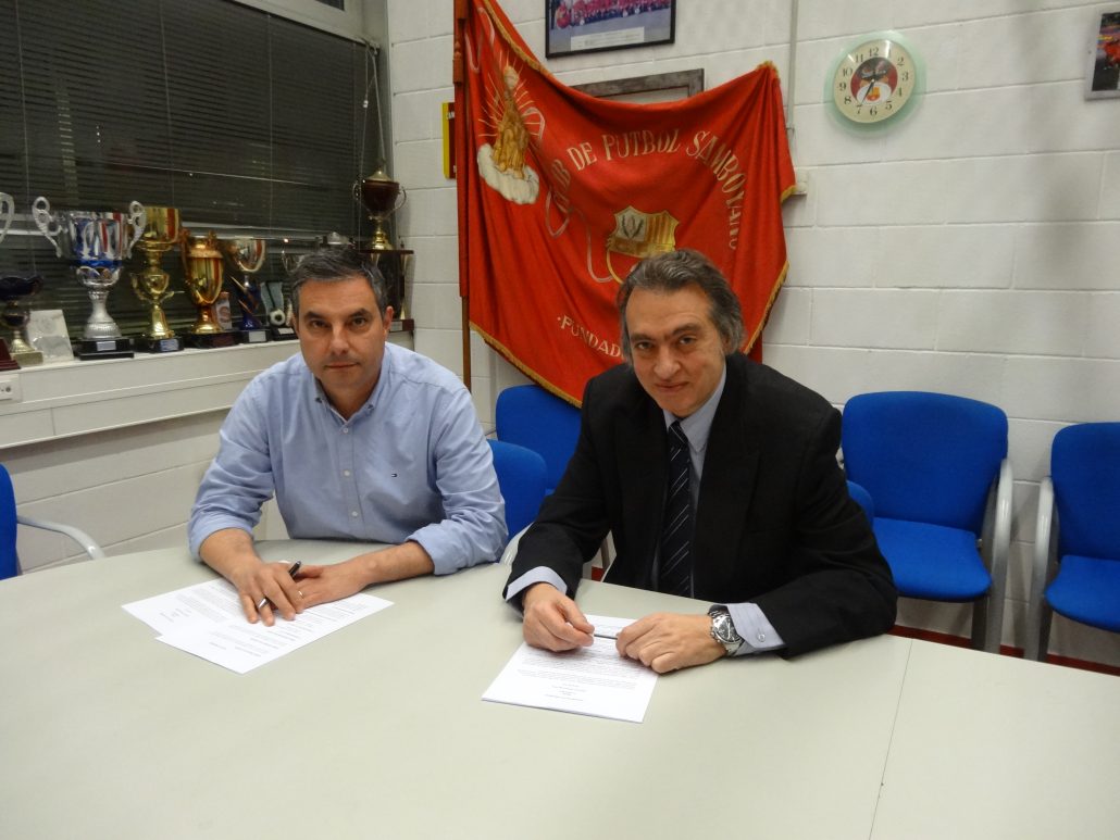 Nuevo contrato de colaboración entre el Futbol Club Santboiana y el Institut Català del Peu.