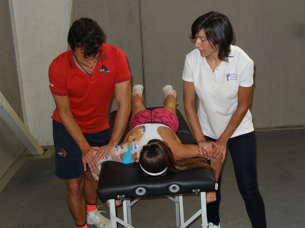 THE INSTITUT CATALÀ DEL PEU, OFFICIAL BIOMECHANICAL DEPARTMENT OF THE CATALAN TENNIS FEDERATION, CONDUCTS A BIOMECHANICAL ANALYSIS TO THE TENNIS PLAYER, RAQUEL CABALLERO.