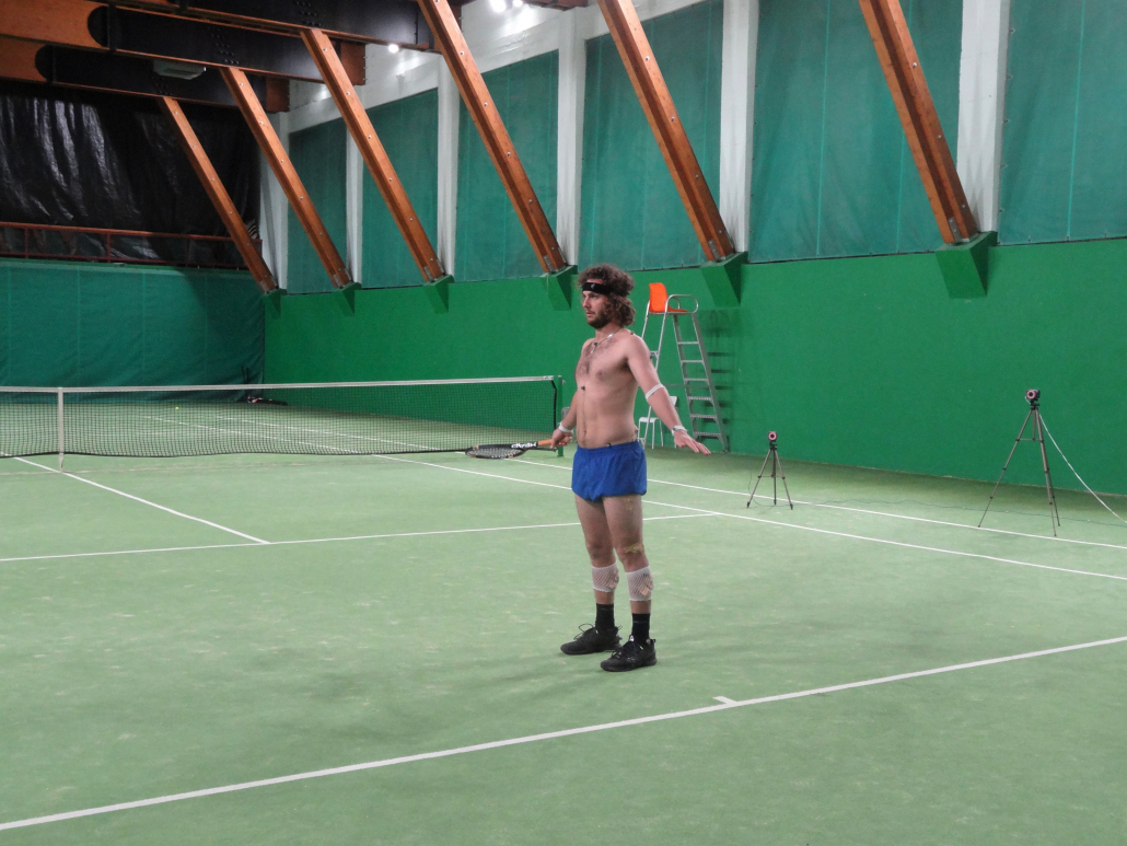 THE INSTITUT CATALÀ DEL PEU, BIOMECHANICAL DEPARTMENT OF THE CATALAN TENNIS FEDERATION, CONDUCTS A BIOMECHANICAL ANALYSIS TO THE TENNIS PLAYER MARCO TRUNGELLITI. THE INSTITUT CATALÀ DEL PEU, BIOMECHANICAL DEPARTMENT OF THE CATALAN TENNIS FEDERATION, CONDUCTS A BIOMECHANICAL ANALYSIS TO THE TENNIS PLAYER MARCO TRUNGELLITI.