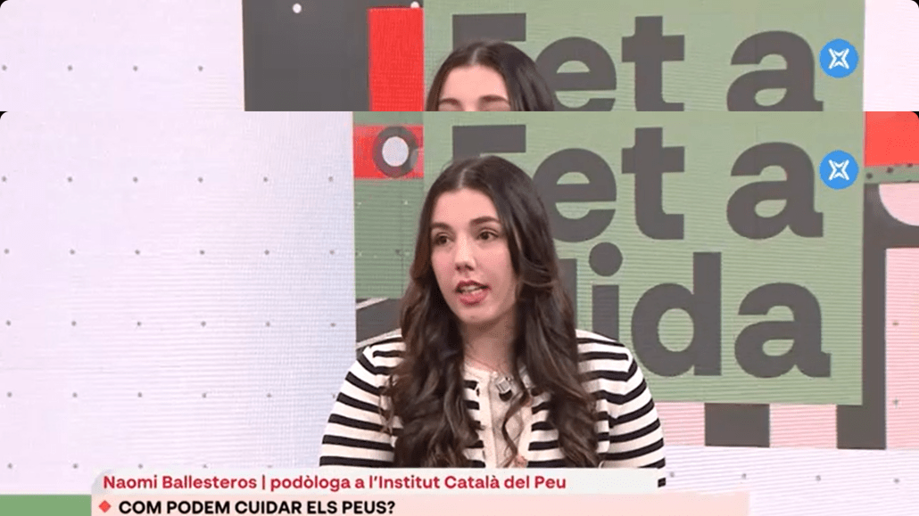  Dilluns passat 8 d'abril, la nostra podòloga Naomi Ballesteros va representar l’Institut Català del Peu en el programa de televisió catalana “Fet a mida”.